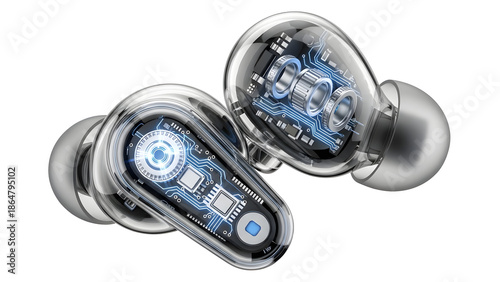 Innovative transparent wireless earbuds with circuit board design