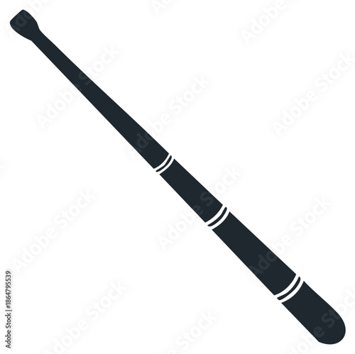 Aboriginal Australian Didgeridoo Wind Instrument Vector Icon Silhouette
