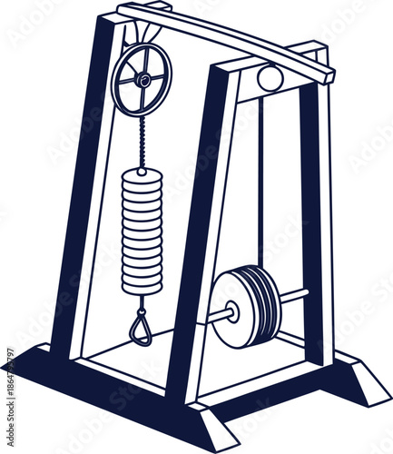 dumbbell on white background