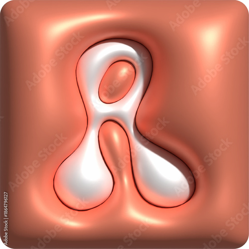 3D Colorful Glossy Alphabet Letter R Icon