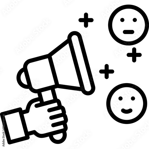 Freedom Of Expression line icon