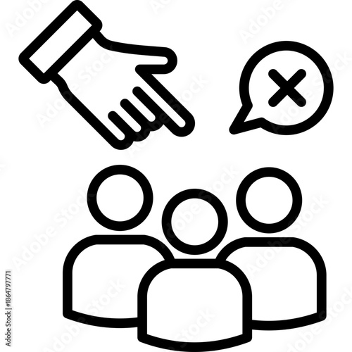 Anti Discrimination line icon