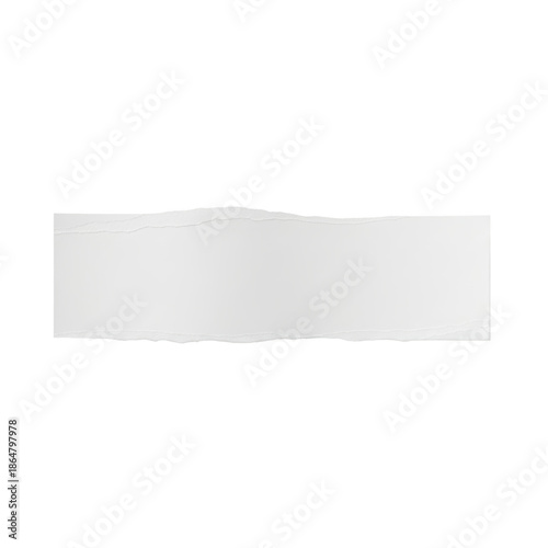 Wallpaper Mural White Paper Torn Edge Strip Isolated on Black Background ripped Torontodigital.ca