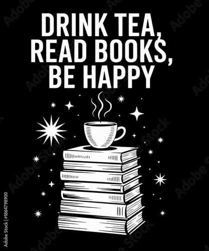 Cool Books For Men Women Tea Book Lovers Reading Bookworm