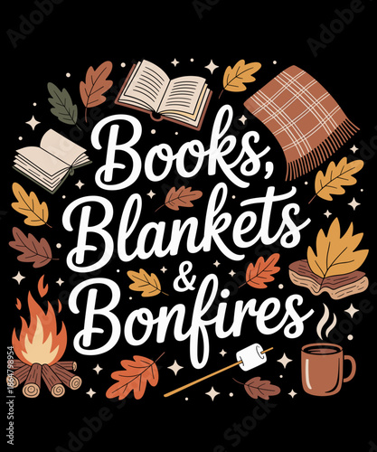 Books Blankets and Bonfires Autumn Bookish Book Lovers