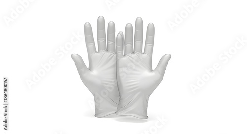 Wallpaper Mural Pair of White Medical Latex Disposable Gloves Product Shot Torontodigital.ca