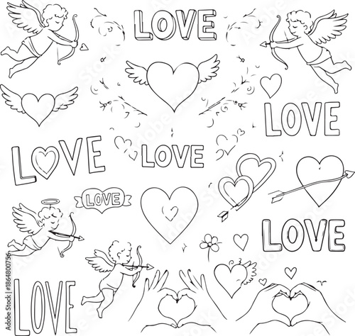 Valentines day symbols Stock Vector