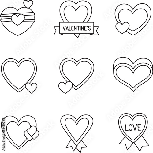 Valentines day symbols Stock Vector