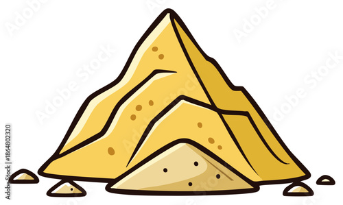 Cartoon illustration of a sand dune