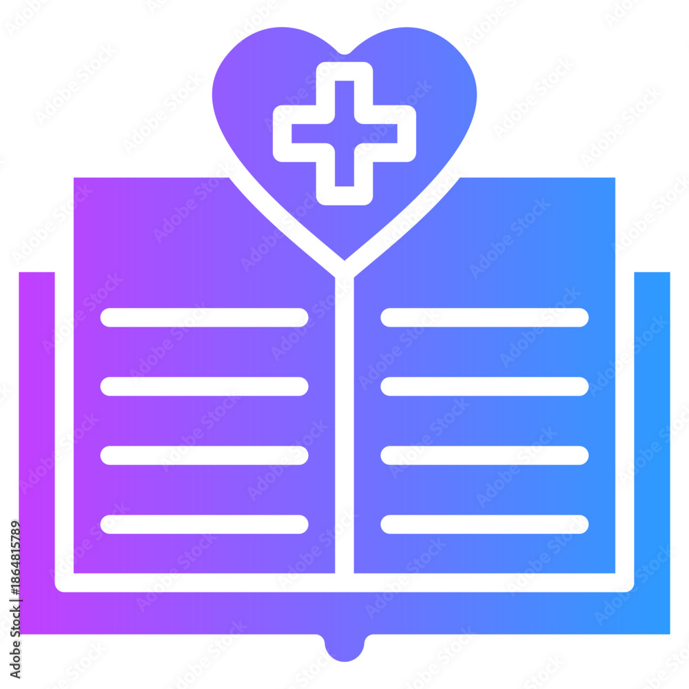 Fototapeta premium Medical Education glyph gradient icon