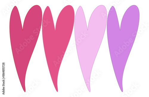 vector illustration of a pink and purple heart