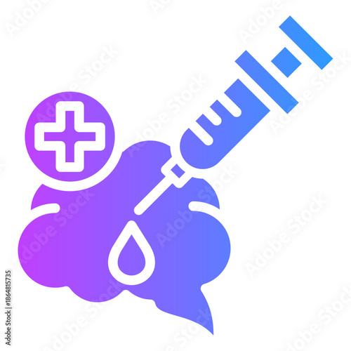 Anesthesiology glyph gradient icon