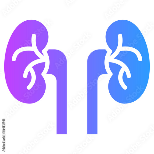 Nephrology glyph gradient icon