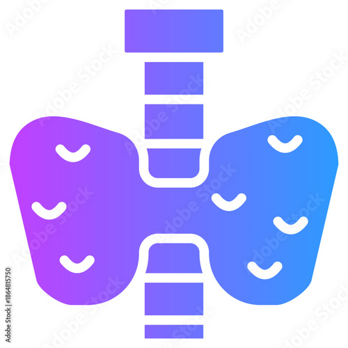 Endocrinology glyph gradient icon