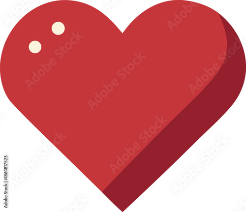 Red heart with dots Vector