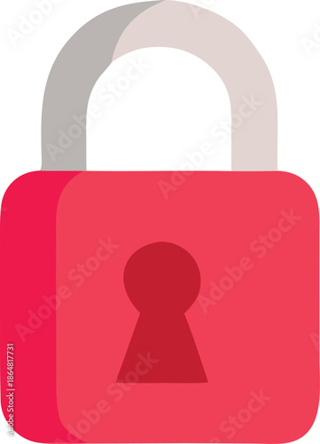 Open padlock with keyhole Vector