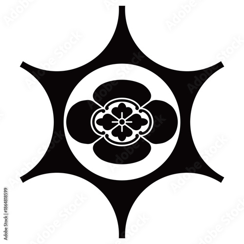 家紋です。鞠挟みに木瓜といいます。