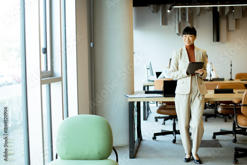 Business professional walks...