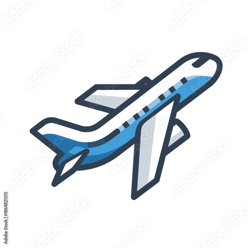 Airplane in the Sky Flying.