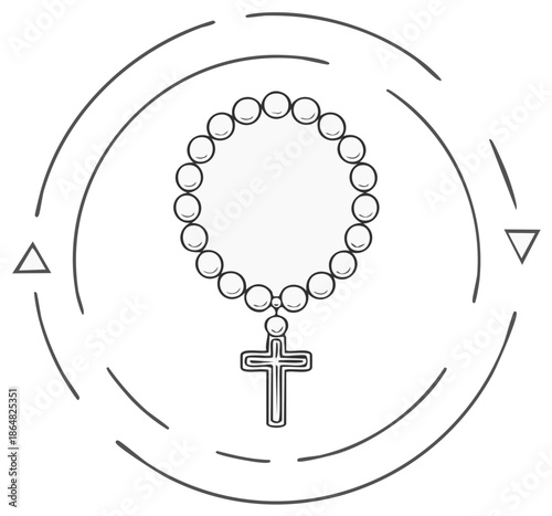 Christian Rosary Beads With Cross Pendant Offering Spiritual Connection And Devotion