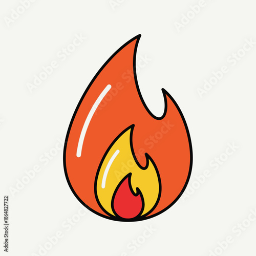 Flame Icon Fire Symbol.