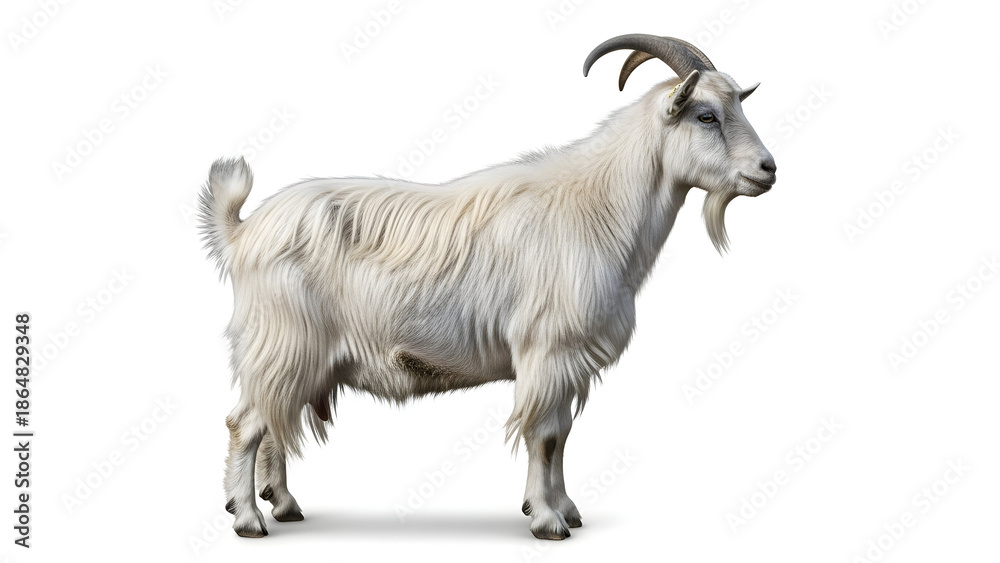 Fototapeta premium goat on white background