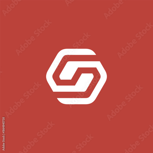 modern abstract geometric letter s logo featuring an interconnected, flowing design enclosed within a clean hexagonal frame, ideal for branding, technology