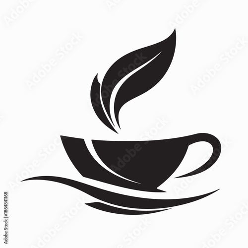 Green Tea Logo Design Template. Healthy Lifestyle Concept on White Background