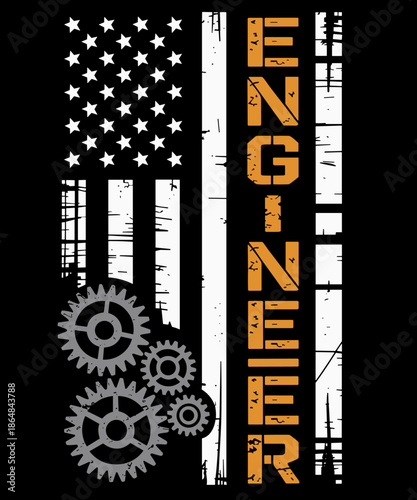 Engineer American Flag Design Engineering