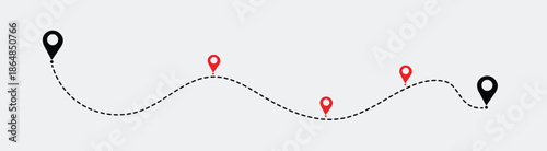 Airplane Dotted Line, Travel vector icon. Travel from start point and dotted line tracing.