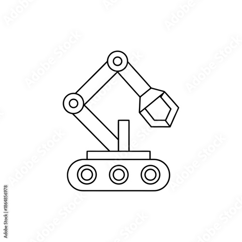 machine dignity line art vector illustration on transparent background