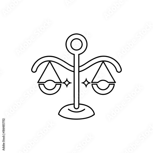 cosmic humility line art vector illustration on transparent background