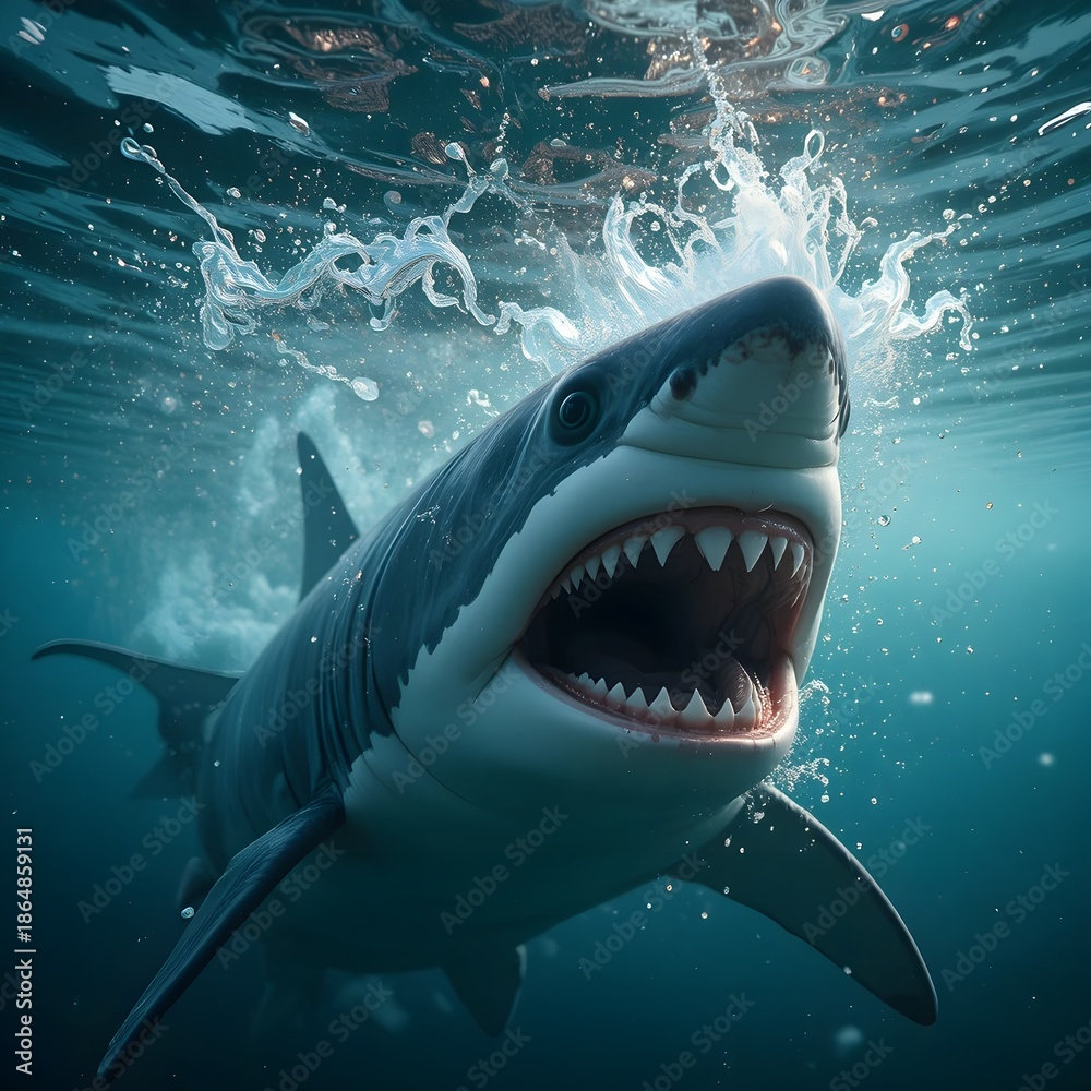 Fototapeta premium great white shark