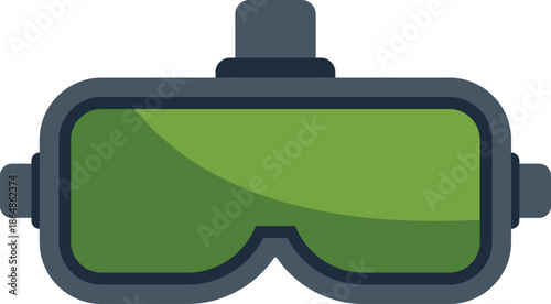 Vr headset showing green screen, suggesting its potential for immersive experiences and technological advancements