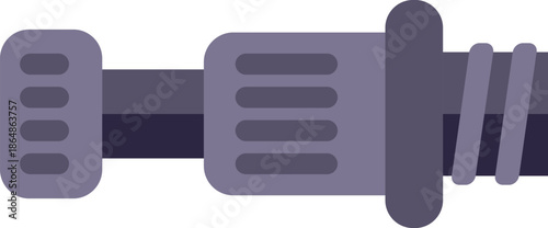 This vector illustration features a ratchet wrench, a common tool used for tightening or loosening nuts and bolts