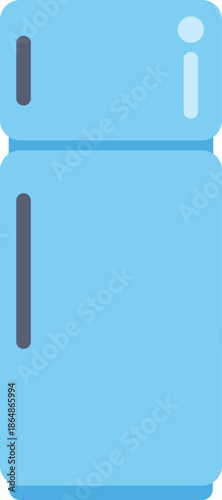 Closed light blue refrigerator preserving food, ideal for modern kitchens