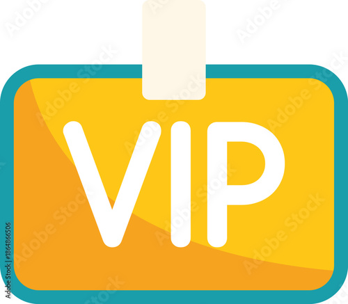 Yellow vip card granting access to exclusive services and premium treatment for special guests