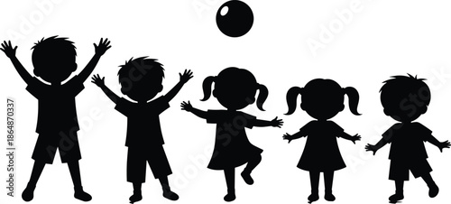 Black silhouette of two female gymnasts doing handstands, athletic women performing yoga balance poses, fitness training isolated on white background, health