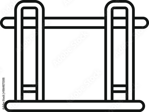 Parallel bars icon representing gymnastics, fitness, and workout activities