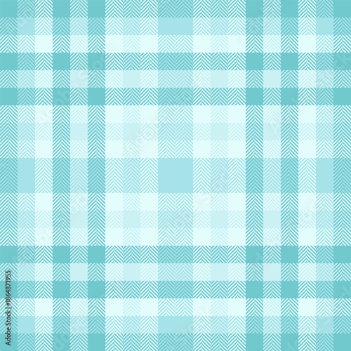 Seamless plaid pattern in calming turquoise hues. Modern, versatile design ideal for textiles, backgrounds, and digital art projects needing a touch of understated elegance.