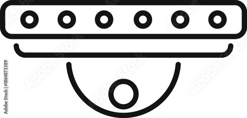 Security camera icon protecting property and ensuring home safety