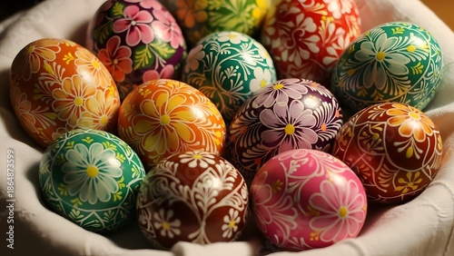 Wallpaper Mural Vibrant easter eggs decorated for easter sunday celebration Torontodigital.ca