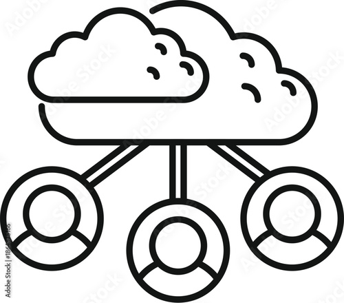 Cloud network connecting a central data source with multiple user profiles