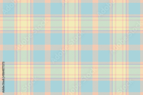 Handsome tartan vector plaid, advertisement fabric check seamless. Dimensional pattern textile texture background in light and pastel colors.