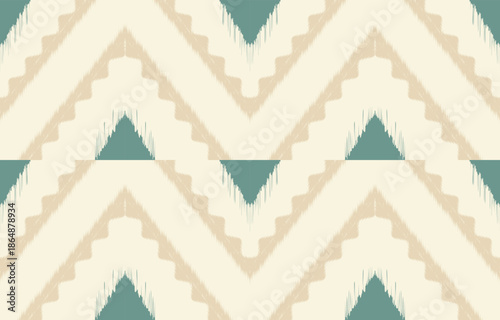 Ethnic abstract ikat art. Aztec ornament print. geometric ethnic pattern seamless  color oriental.  Design for background ,curtain, carpet, wallpaper, clothing, wrapping, Batik, vector illustration.