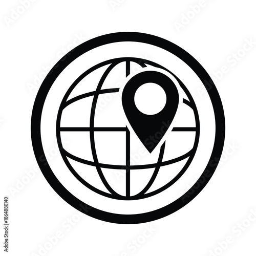 Global location pin icon