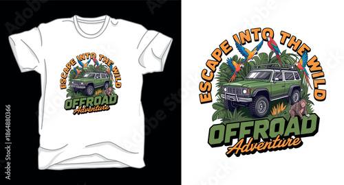 Offroads 4X4 car graphic vector art t-shirt design print template