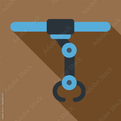 Robotic arm with claw illustrating factory automation and technology