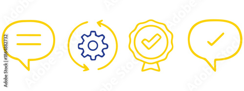 Business Success Icons – Growth, Communication, Brain, and Achievement Symbols .