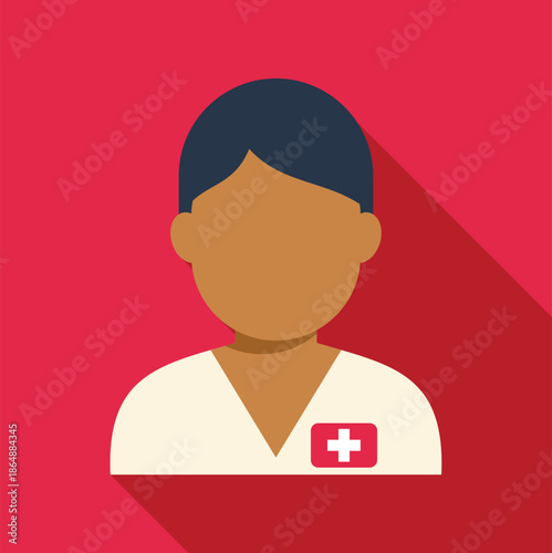 Medical professional avatar showing a person with a red cross symbol on uniform